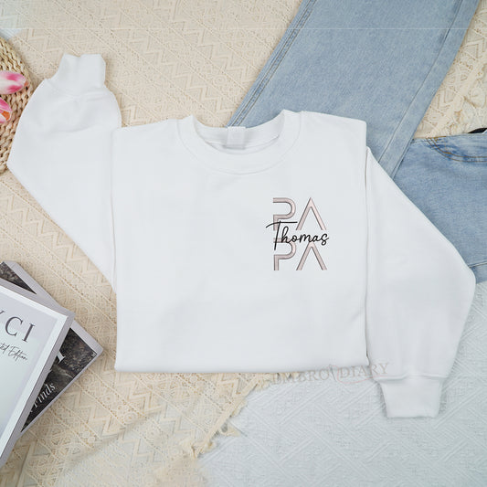 Embroidered Papa Sweatshirt, Father's Day Sweatshirt, Dad Sweatshirt, Father Sweatshirt