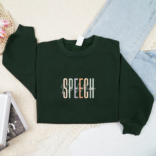 Embroidered Custom Speech Shirt, Speech Therapist Shirt With Name, SLP Shirt, SLP Gift, Speech Therapy Shirt, Speech Shirt, Your Words Matter Shirt