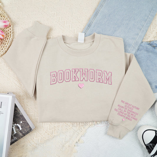 Embroidered Custom Book Club Sweatshirt, Bookworm Shirt, Personalized Book Club Shirt, Book Sweatshirt, Book Lover Gift, Custom Book Shirt