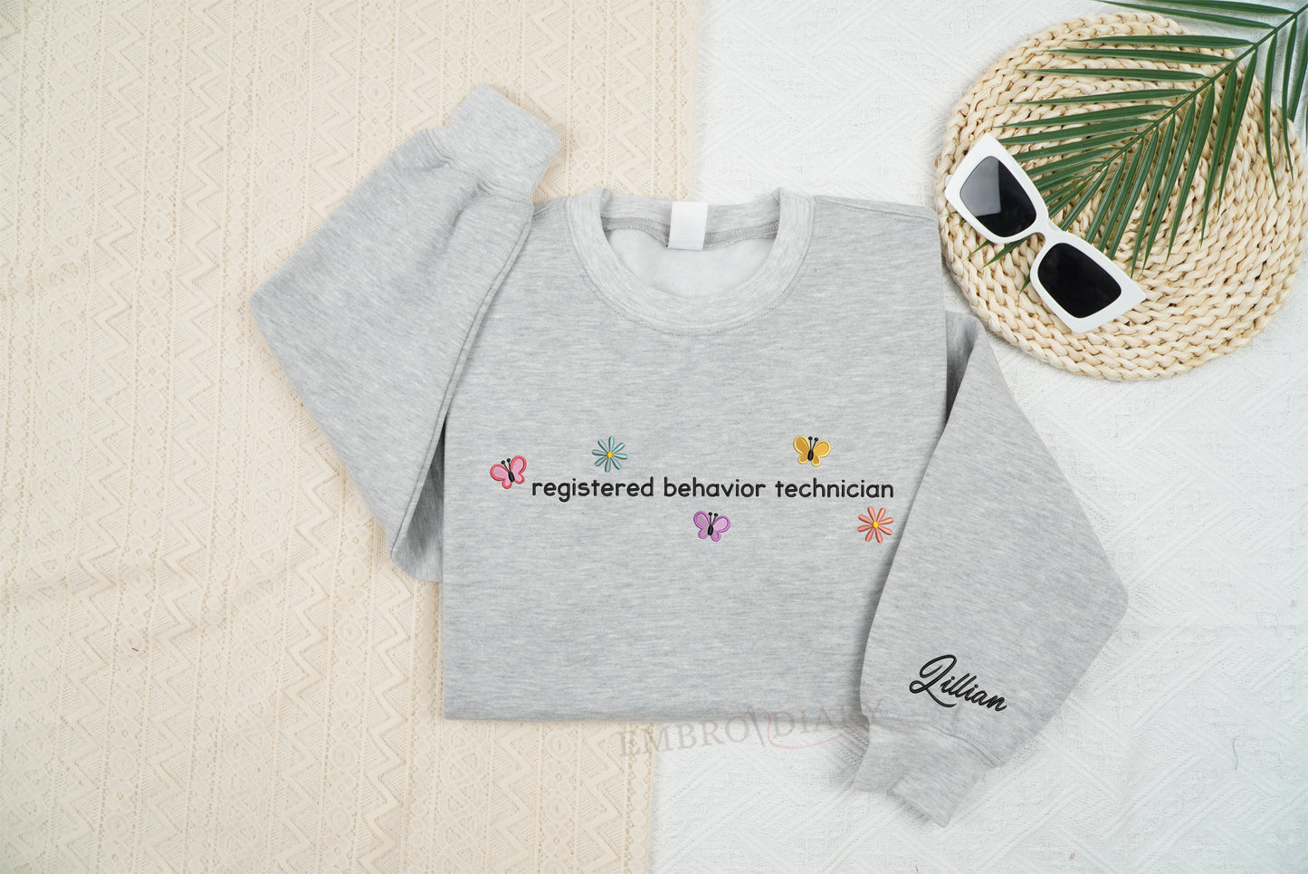 Embroidered Custom RBT Sweatshirt, Registered Behaviour Technician Shirt, ABA Therapist Hoodie, Behavior Analyst Shirt, Speech Therapy Sweater